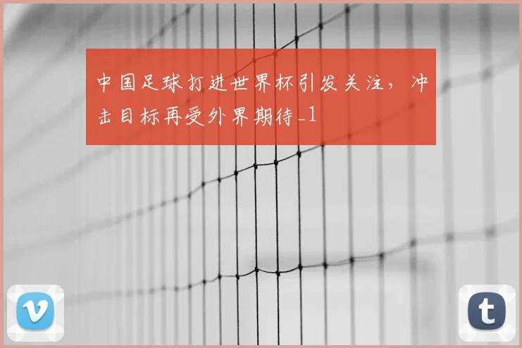 中国足球打进世界杯引发关注，冲击目标再受外界期待_1