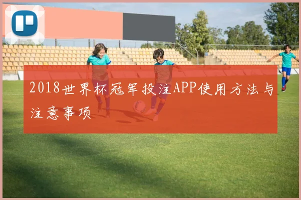 2018世界杯冠军投注APP使用方法与注意事项